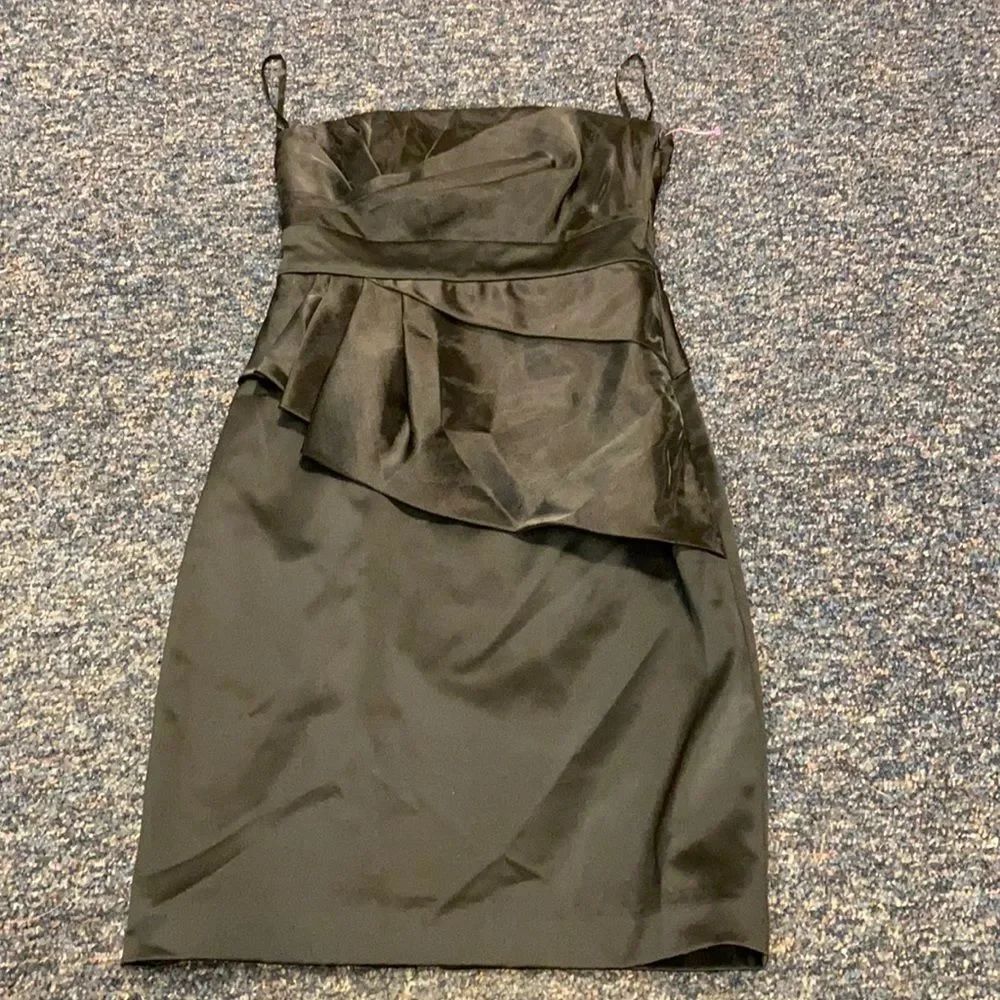 White House Black Market Satin Strapless Dress 0
